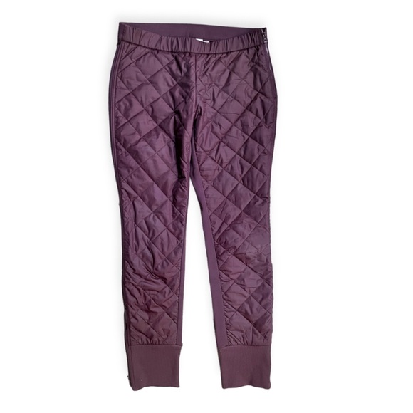 Stella McCartney x Adidas Maroon Quilted Moto Pant , sz Small - Picture 3 of 10